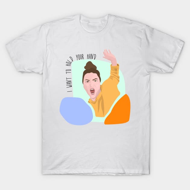 I Want to Hold Your Hand T-Shirt by Life in two dimensions